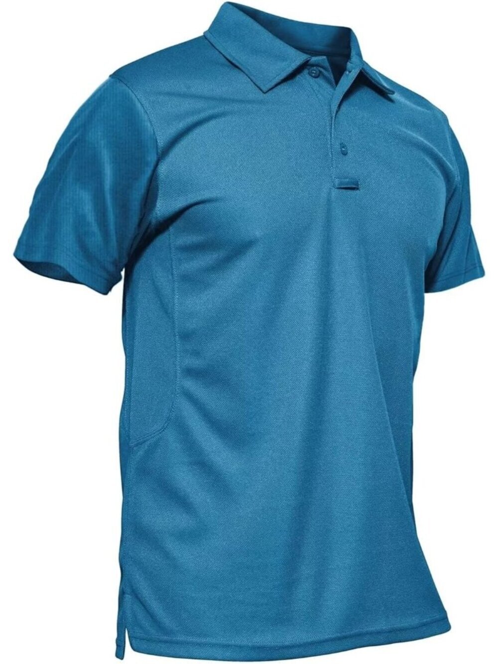 Men Blue Green-short Quick Dry Performance Polo Shirt Short Sleeve Tactical Golf
